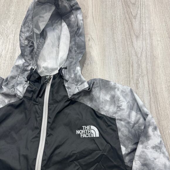 The North Face Windbreaker Jacket Men's Medium Black Gray Hooded Hiking Scarlxrd - Picture 3 of 8